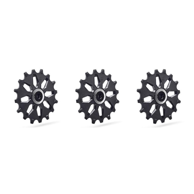 tamizeot Bicycle Rear Derailleur Pulley Tooth Guide Mountain Bike Ceramic Bearing Wheel Portable Outdoor Road Cycling Biking 16T 3Set
