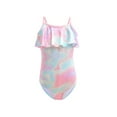 thumbnail image 2 of MUXiin Girls Swimsuits Size 10-12 One Piece Halter Tropical Print Girls Swimsuit One Piece Quick Dry Stylish Design Surfing Swimsuit Cute Rash Guard Set for Girls Playing In the Ocean, 2 of 8