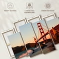 thumbnail image 6 of Elephant Stock Sunlit Golden Gate Wall Art - Horizontal Multi Panel Canvas - Living Room Wall Decor - Architecture Multi Panel - Brown And Orange Decor - 52" x 32", 6 of 8