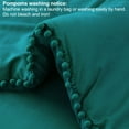 thumbnail image 6 of Exclusivo Mezcla Boho Pom Pom Ball Fringe Queen Comforter Set, 3 Pieces Dusty Teal Lightweight Down Alternative Bedding Comforter Sets for All Seasons (1 Comforter and 2 Pillowcases), 6 of 9