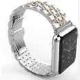 thumbnail image 3 of BAMAIA Compatible With Apple Watch Strap, Strong Stainless Steel Metal Replacement Strap Bracelet, Suitable For Apple Watch3 (Ls 42mm Silver/Rosegold), 3 of 3