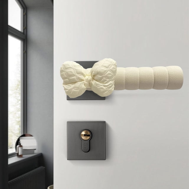 Dvkptbk Door Handle Cover No Collision and No Staticly Door Handle Protective Cover Protective Helixs Door Handle Cover Caterpillars Sponge Door Handle Cover Winter Warming Gadget Household Tools