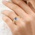 thumbnail image 5 of Pompeii 1/3Ct Heart Shaped Blue Sapphire & Diamond Ring in White, Yellow, or Rose Gold, 5 of 6