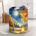 thumbnail image 3 of Hello Fall Beagle Enjoys Warm Campfire Autumn Night Bright Moon Foldable Laundry Basket Beagles Dog Lover Gifts Idea Organizer Storage with Handles - 01008, 3 of 5