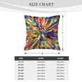 thumbnail image 4 of ZICANCN Chromatic Rainbow Triangles Decorative Throw Pillow Covers, Bed Couch Sofa Decorative Knit Pillow Covers for Living Room Farmhouse, 20"x20", 4 of 8