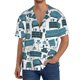 thumbnail image 1 of Balery Modern Furniture Camisa Casual de Manga Corta con Botones para Hombre, Texturizada, Estilo Cubano, para Playa, Verano-3X-Large, 1 of 5