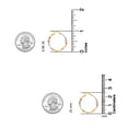 thumbnail image 5 of LeCalla 925 Sterling Silver Earrings for Women | Rose-Gold & Yellow-Gold Plated Silver Hoops, 5 of 6