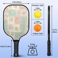thumbnail image 4 of Pickleball Paddles Set,Pioneer Flower Floral Print Pattern Fiberglass Surface Pickleball Racket Set with 2 Indoor Outdoor Pickleball Balls and Pickleball Bag,Pickle-ball Equipment, 4 of 6