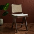 thumbnail image 2 of SAFAVIEH Couture Colette Square Mid Back Counter Stool, Walnut/Natural, 2 of 12