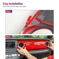 thumbnail image 6 of CheroCar Center Console Dashboard Panel Trim Cover for Jeep Wranger JL JLU 2018-2021 Red, 6 of 8