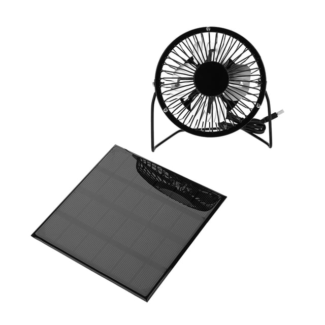 Ventilador solar Portátil Jadeshay con cargador de panel solar 3W 6V