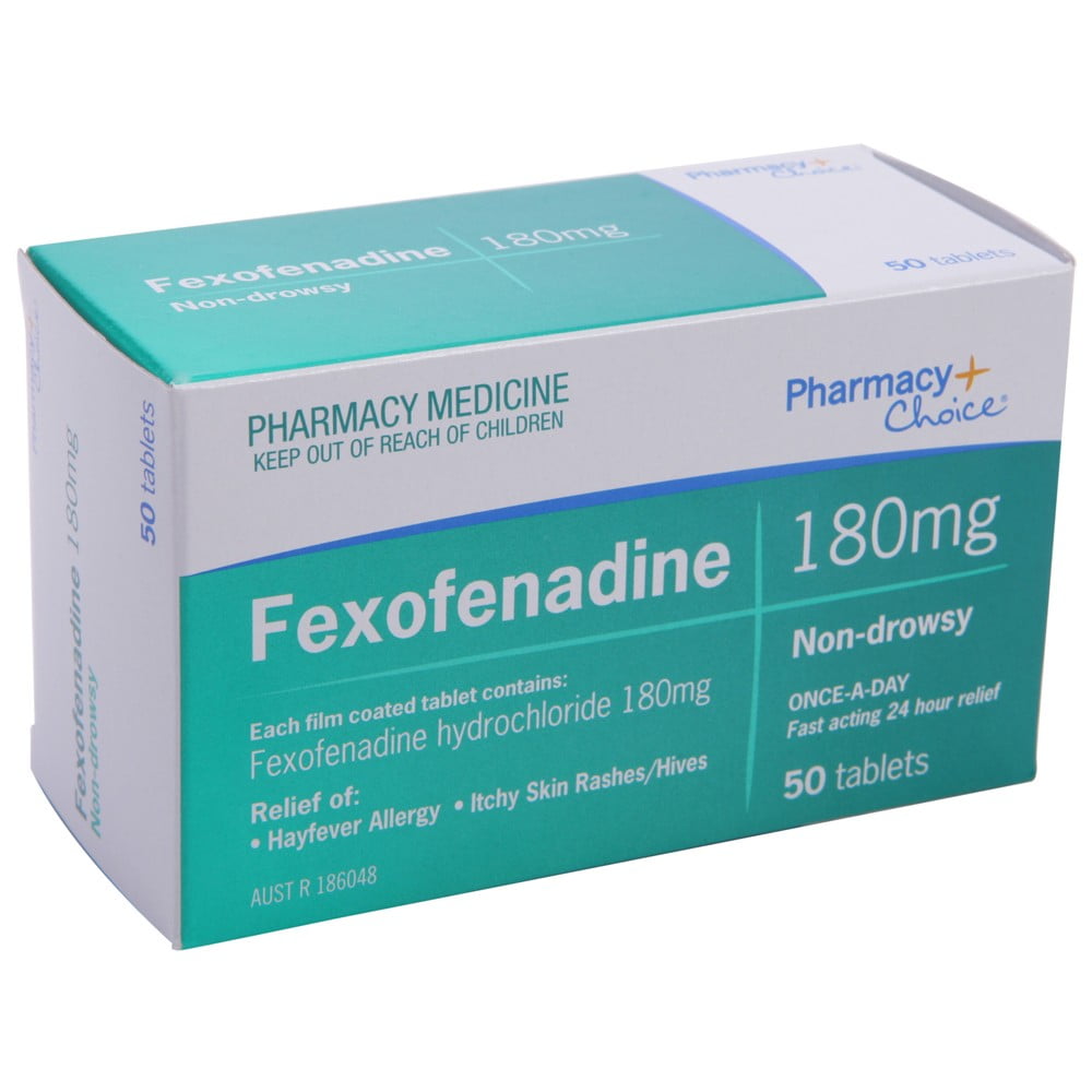 Fexofenadine NonDrowsy Tablets, 180 mg, 50 Count