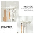 thumbnail image 3 of Strong Suction Cup Flat Corner Can Be Installed Kitchen Bathroom Storage Multi-hook Hanging Rack Short Style (5 Hooks) Front Door Plastic Hangers Coffee Mugs Adhesive Towel Wall Punch Free, 3 of 6