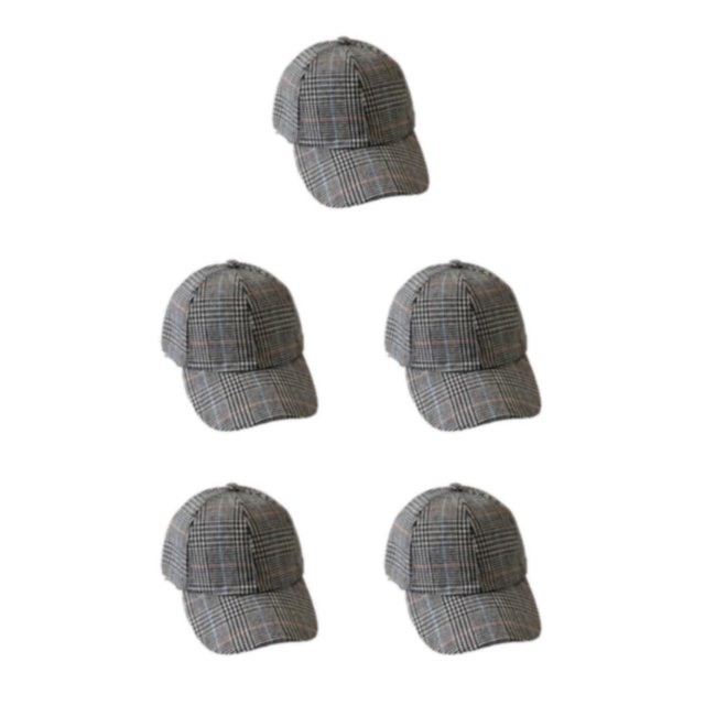 Baohd Stay Cool And Fashionable With Baseball Cap For Men Sun Protection Included Breathable Polyester Baseball Caps black 5Set