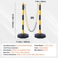 thumbnail image 2 of KFFKFF Modifiable Traffic Guiding Pylon Cones, Duo Pack, Traffic Security Barrier with Loadable Base 8FT Chain, for Traffic Regulation Warning Parking Area Construction Alert Streets, 2 of 9
