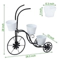 thumbnail image 3 of Triciclo metálico BAYN con 3 cubos, 72 x 71 x 25 cm, soporte para plantas, 3 of 6