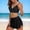 Noir, variante sur Tankini Élégant pour Femmes avec Haut et Bas de Maillot à Taille Haute, Tenue de Piscine Stylée pour l'Été, Tenue de Plage, Confort et Ajustement, Short de Bain pour Femmes, Ensemble Deux Pièces, Short de Maillot de Bain pour Femmes et Haut, Short, Bikini Femme