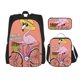 thumbnail image 1 of Fotbe Flamingo Riding a Bicycle Set Escolar 3 en 1 para Niños - Mochila Duradera con Lonchera Aislante y Estuche para Lápices - Mochila Escolar para Niños y Niñas, 1 of 7