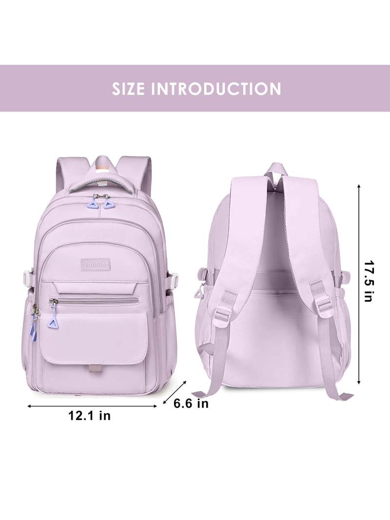 CAMTOP 15.6 Inch Laptop Backpack For School & Travel - Waterproof Purple Daypack For Women & Teens