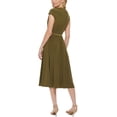 thumbnail image 2 of Tommy Hilfiger Women's Faux Wrap Jersey Midi Dress Green Size 6, 2 of 3