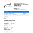 thumbnail image 2 of Turbocharger Oil Return Line - Compatible with 2001 - 2004 Chevy Silverado 2500 HD 2002 2003, 2 of 2