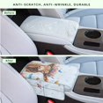 thumbnail image 4 of Renewold Highland Cow Butterfly Blue Auto Center Console Pad Soft Armrest Box Mat Protector Non-slip Middle Console Cover with Pockets Storage Bag Hand Rest Pillow Automobile Decor Accessories, 4 of 9