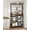 Rustic Brown and Black, variant on Pots and Pans Organizer Rack, Kitchen Bakers Rack, Multi-Tier Storage Shelf, Kitchen Island Table, Cooking Rack with Pots and Pans Storage, Black TPR60BB