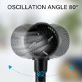 thumbnail image 2 of Simple Deluxe 7 inch Stand Fan  3 Speeds & 3 Modes  15 Hours Timer  70° Oscillating Circulating Fan  with Remote Control  Air Circulation Fan for Room  Indoor White, 2 of 6