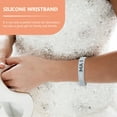 thumbnail image 3 of 6pcs Elastic Silicone Bracelet Stylish Letters Bangle Hand Jewelry (Mixed Color), 3 of 8