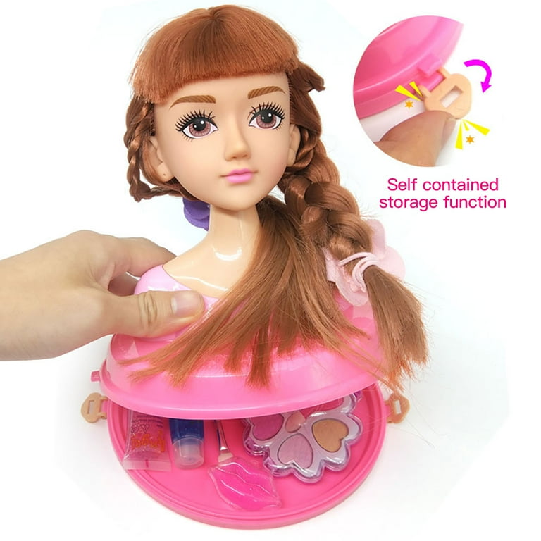  FABB Makeup Hairdressing Doll Styling Head Toy for Kids, 44PCS  Princess Doll Makeup Pretend Playset, with Cosmetics and Accessories, 2022  : Toys & Games
