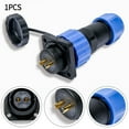 thumbnail image 2 of Waterproof Plug IP68 2-5pin SP20 Square Panel Mount + Socket Circular Connector 4pin, 2 of 5