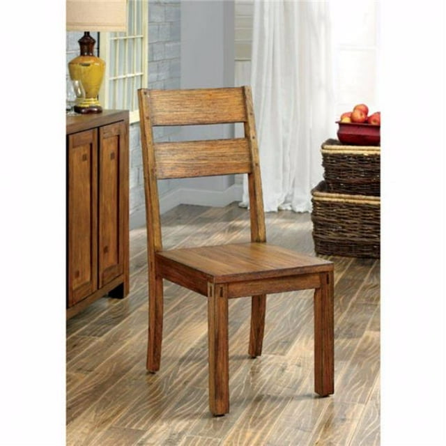 Chaise d'Appoint Rustique Frontier&44; Teck Naturel - Lot de 2