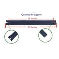 thumbnail image 2 of Nylon Zippers for Sewing, Bulk Zipper Supplies by Mandala Crafts (12 Inches, Navy Blue), 2 of 6