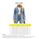 thumbnail image 1 of Chaqueta con botones para mujer, manga larga, cuello vuelto, ajuste holgado, ropa de abrigo informal con bolsillos con solapa en el pecho, azul XXL, 1 of 13