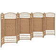 thumbnail image 4 of Red Lantern 3 ft. Short Fiber Weave Folding Screen - Natural - 8 Panels, 4 of 7