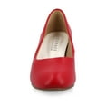 thumbnail image 6 of Journee Womens Luu Comfort Insole Round Toe Low Block Heel Pumps, Widths Available, 6 of 9