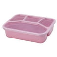 thumbnail image 1 of Injueey Caja Bento de 4 rejillas con compartimentos, contenedor de alimentos Rectangular de una sola capa, caja de almacenamiento, hogar, Mostrada Rosado, 1 of 6