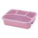 thumbnail image 1 of Injueey Caja Bento de 4 rejillas con compartimentos, contenedor de alimentos Rectangular de una sola capa, caja de almacenamiento, hogar, Mostrada Rosado, 1 of 6