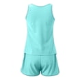 thumbnail image 4 of JAJAHO Tankini Swimsuits For Women 2 Piece Solid Color Swimwear Tank Top With High Waisted Swim Shorts Bottoms Stylish Beachwear, 4 of 5