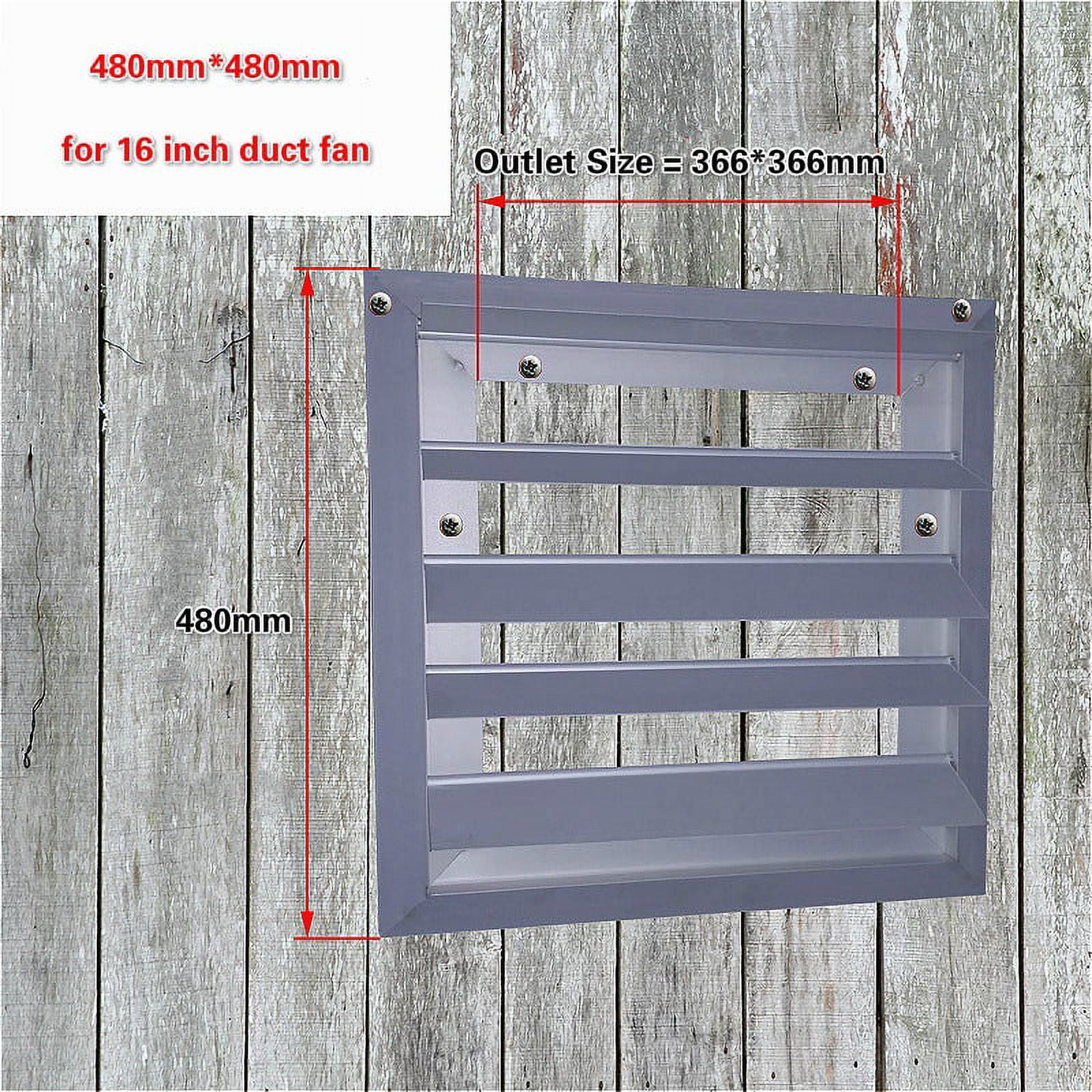 1Pc x Aluminum alloy Gravity Louvers Gravity Shutters for 10/12/14/16 Inch Duct Fan Exhaust Hood Range Hood Exhaust Fan Air Vent