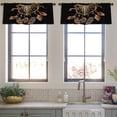 thumbnail image 4 of LALILO Kitchen Curtain Valance Beautiful With Dream Rose Rod Pocket Window Curtain 52"x 18" Set of 2, 4 of 7
