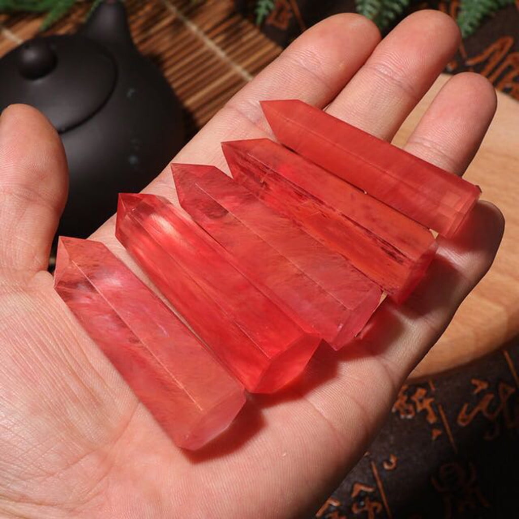Daisyyozoid Wholesale 40-50MM Red Smelting Quartz Crystal Point