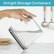 Sindcom Airtight Food Storage Containers Set, 38pcs Plastic Kitchen and Pantry Organization Canisters, Black