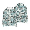 thumbnail image 6 of Bingfone Flowers In Vintage Men's Drawstring Hoodie Long Sleeve Pocket Sweatshirts-Medium, 6 of 6