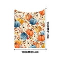 thumbnail image 3 of DAMAI Fall Pumpkin Throw Blanket for Couch 40"x50",Cozy Flannel Autumn Leaves and Berries Fall Blankets,Soft Lightweight Blanket for Couch Sofa Bed Classroom Decor Gifts for Women, 3 of 5