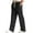 #H-Black, variant on Mens Textured Wide Leg Lounge Pants Elastic Drawstring Waist Soft Comfortable Casual Trousers,Size:2XL