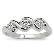 1/5 Carat Three-Stone Diamond Ring — Keepsake Whirlwind