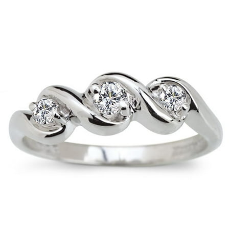 1/5 Carat Three-Stone Diamond Ring — Keepsake Whirlwind
