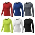 thumbnail image 3 of Women Gym Fitness Yoga Tops Compression Sports Long Sleeve Shirt Tops Running Tees Tops, 3 of 9