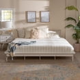 thumbnail image 2 of Manor Park Pine Wood Elevated Platform Bed Frame, King, White, 2 of 15